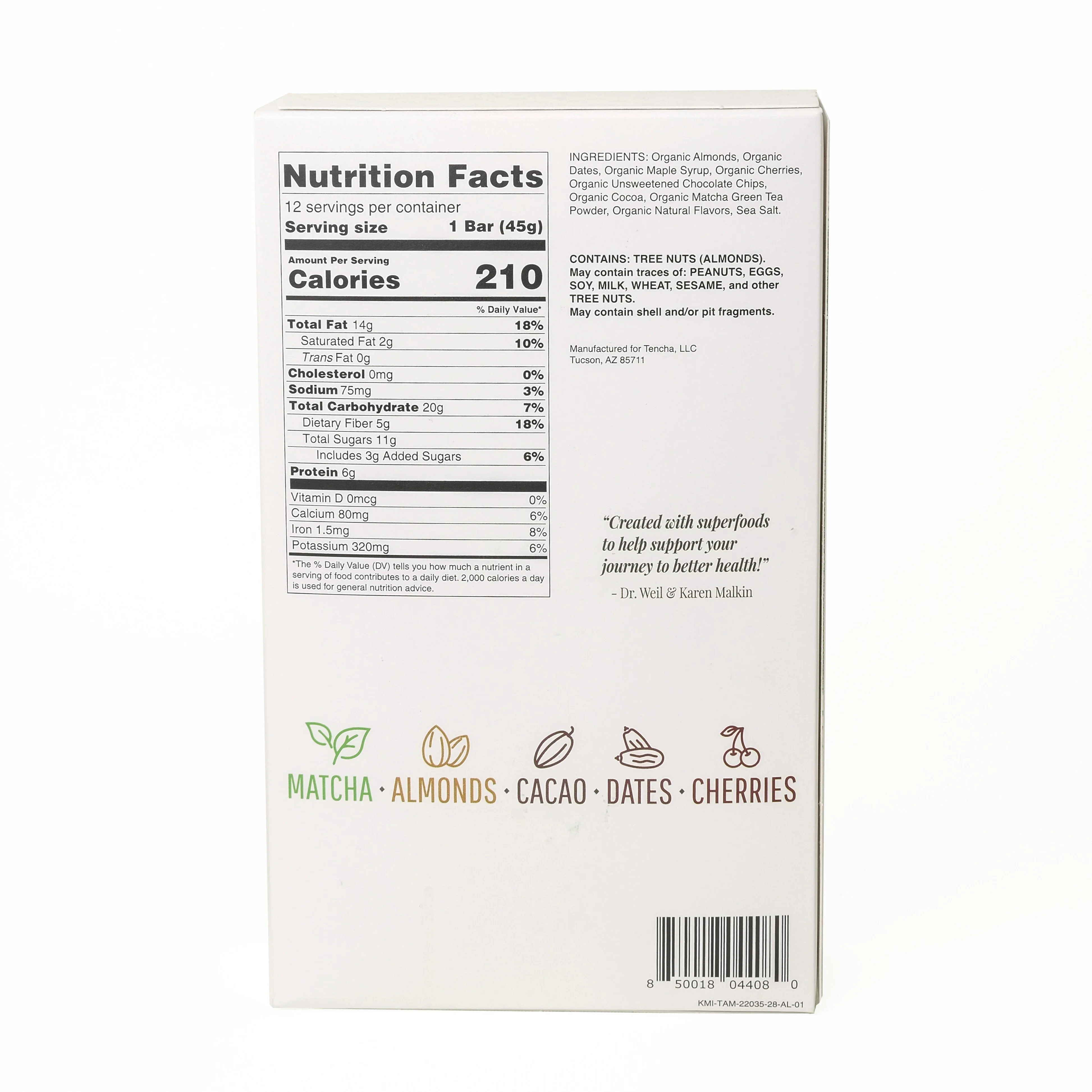 NEW: Matcha Energy Bar – Organic, High Fiber, Whole-Food (Dr. Weil Formulated) - Image 7